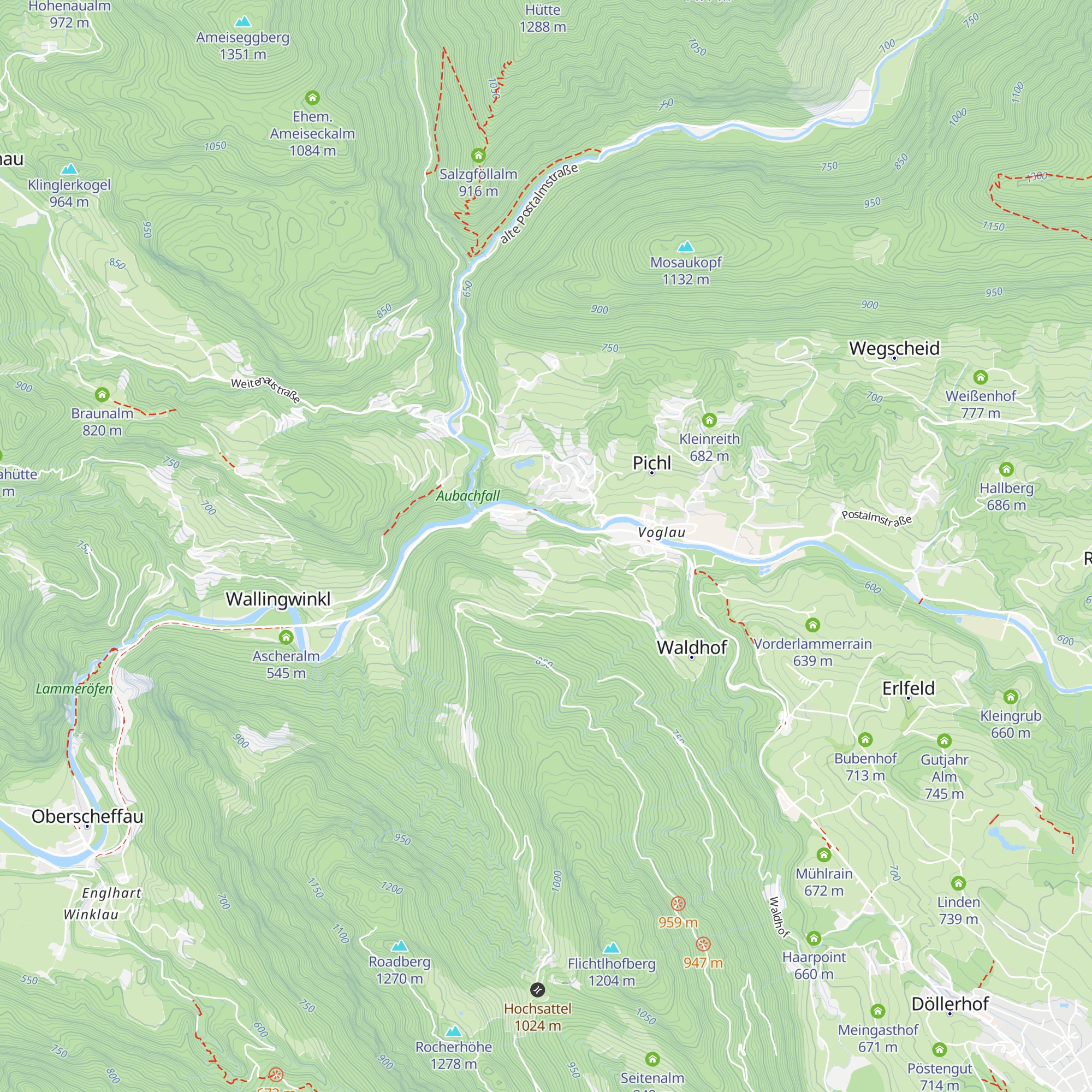 Unterzerau map