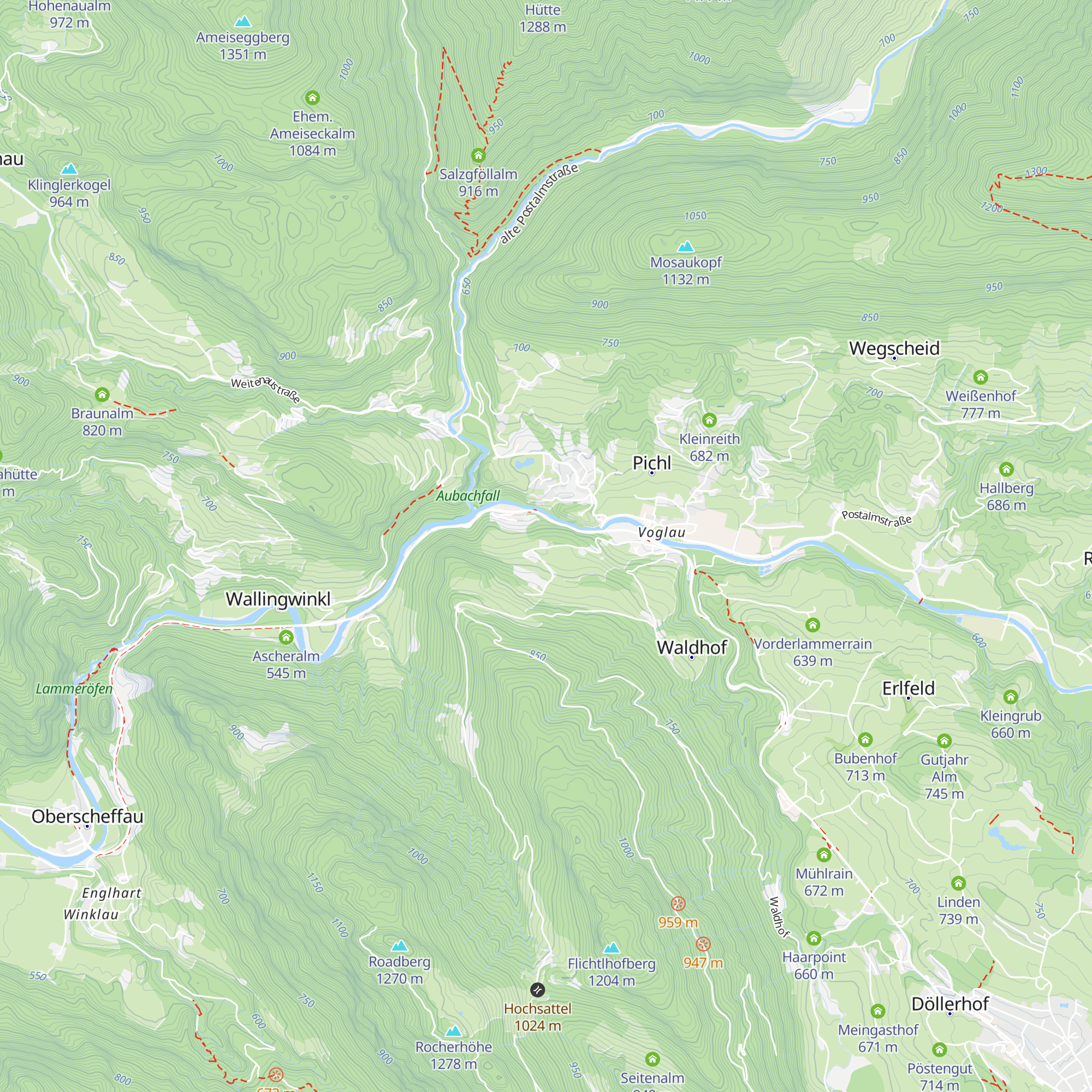 Unterzerau map