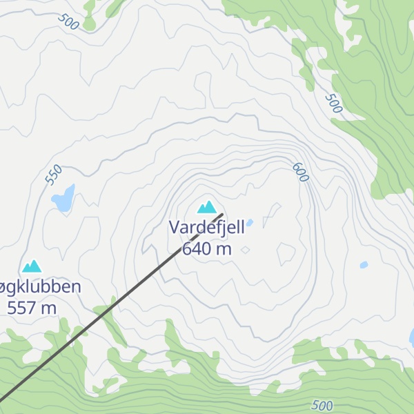 Map of Vardefjell