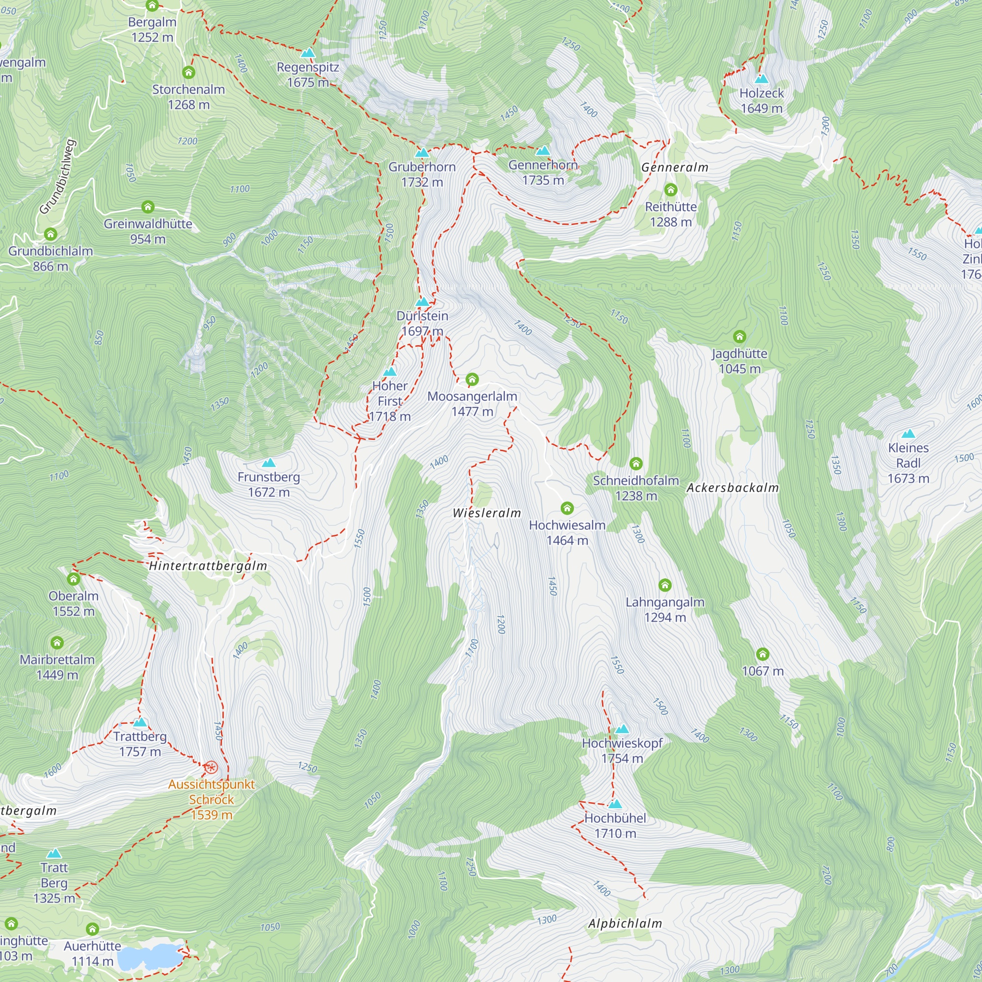 Klein Wiesleralm map