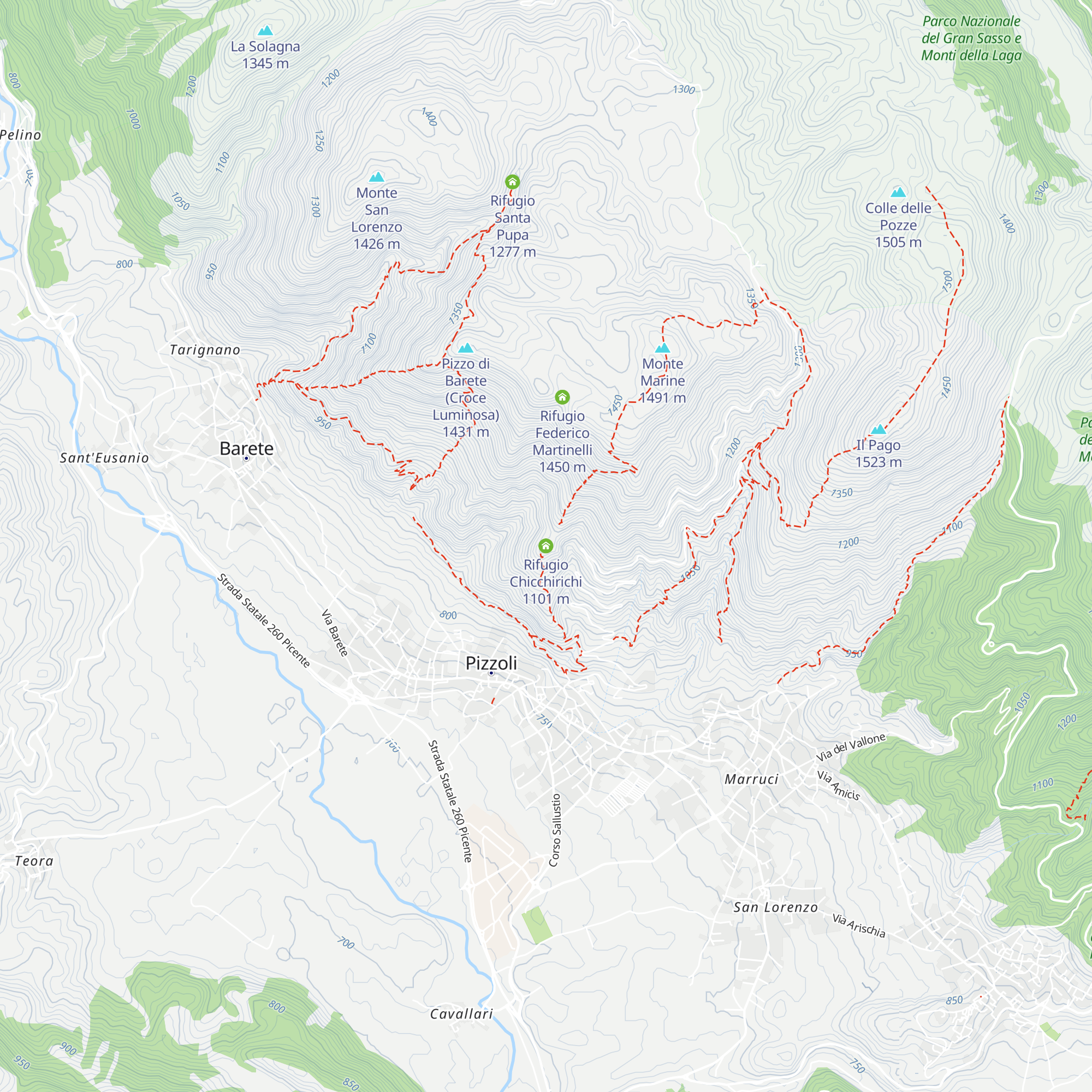 Rifugio Chicchirichi map