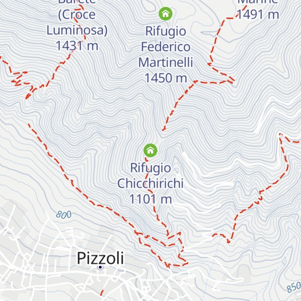 Map of Rifugio Chicchirichi