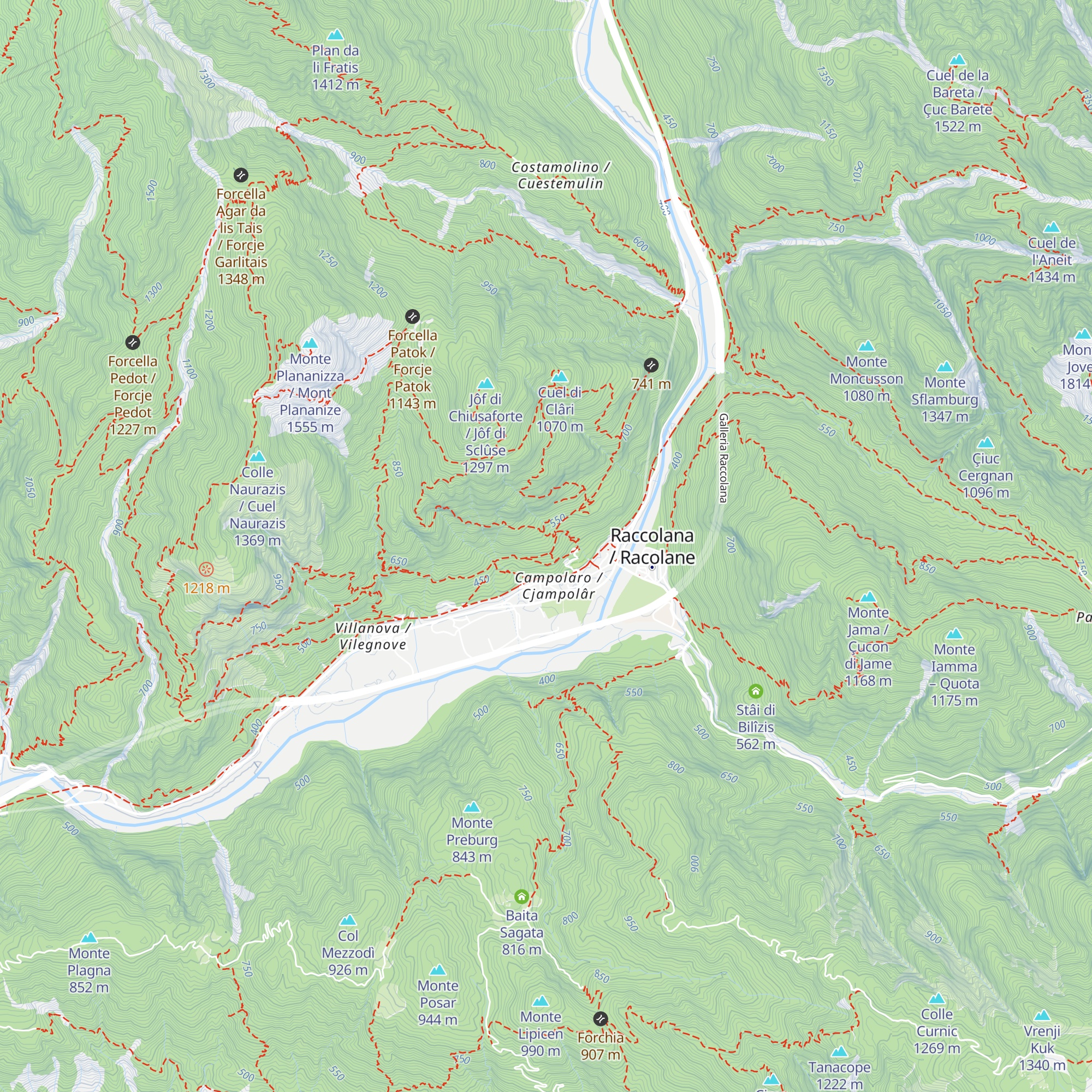Stâli dal Matie map