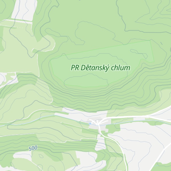 Map of Dětaňský chlum