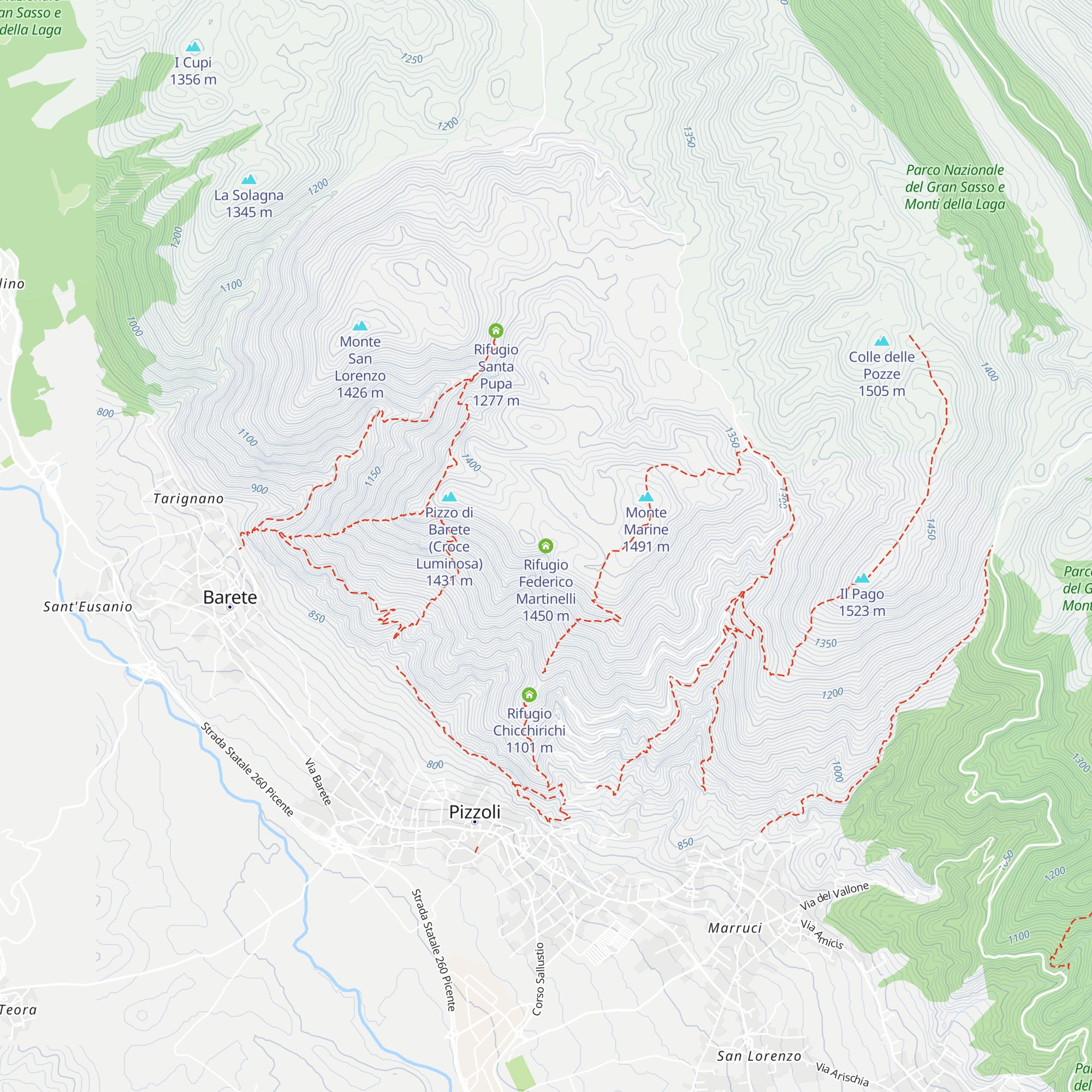 Rifugio Federico Martinelli map