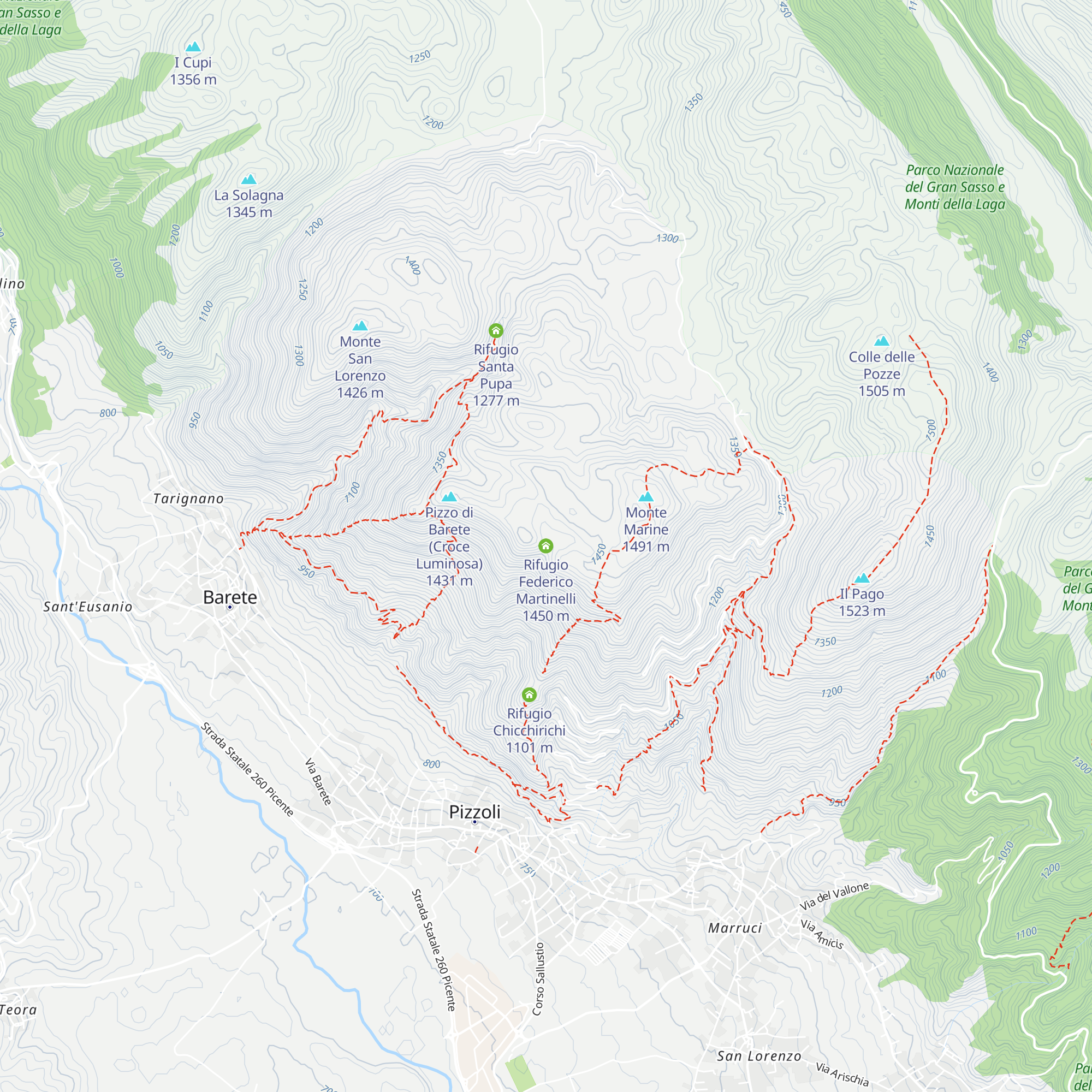Rifugio Federico Martinelli map