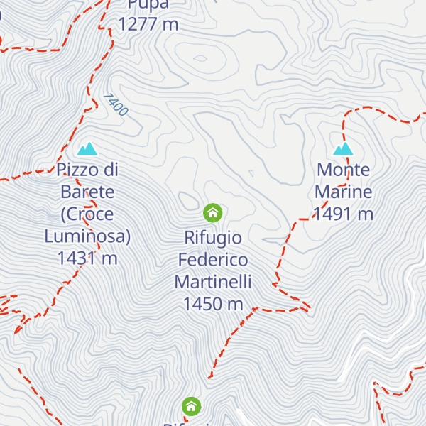Map of Rifugio Federico Martinelli