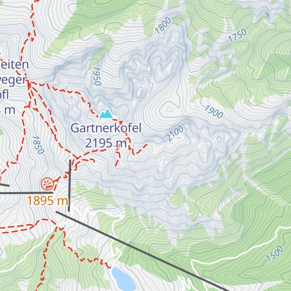 Map of Gartnerkofel Südgipfel