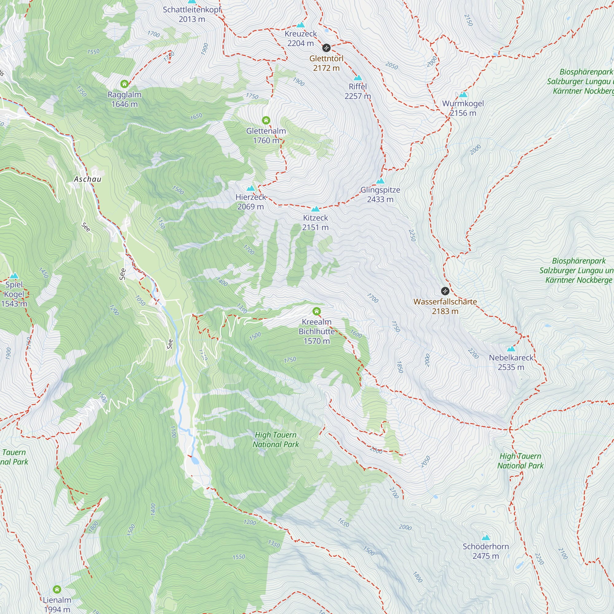 Kreealm Kreehüte map