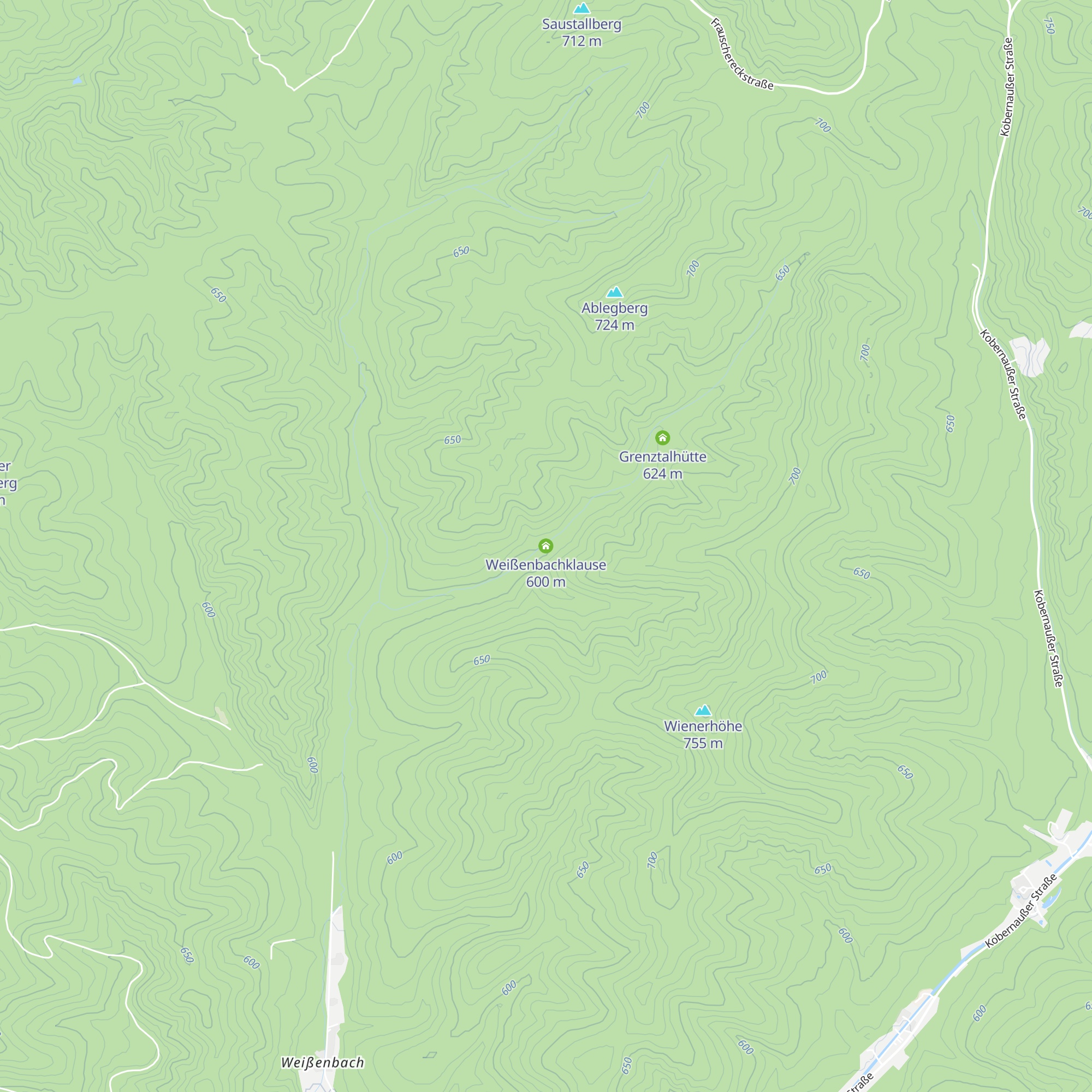 Weißenbachklause map
