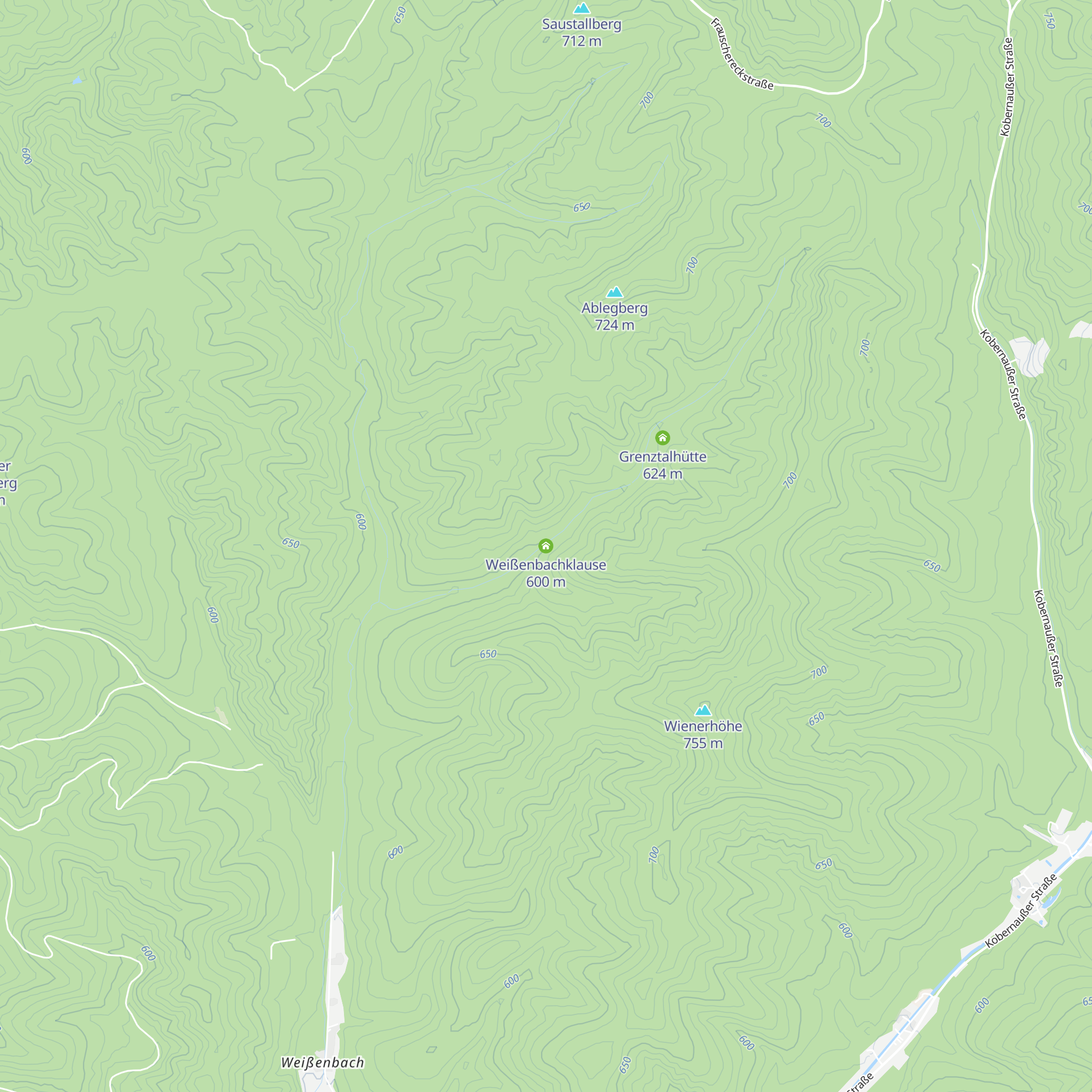 Weißenbachklause map