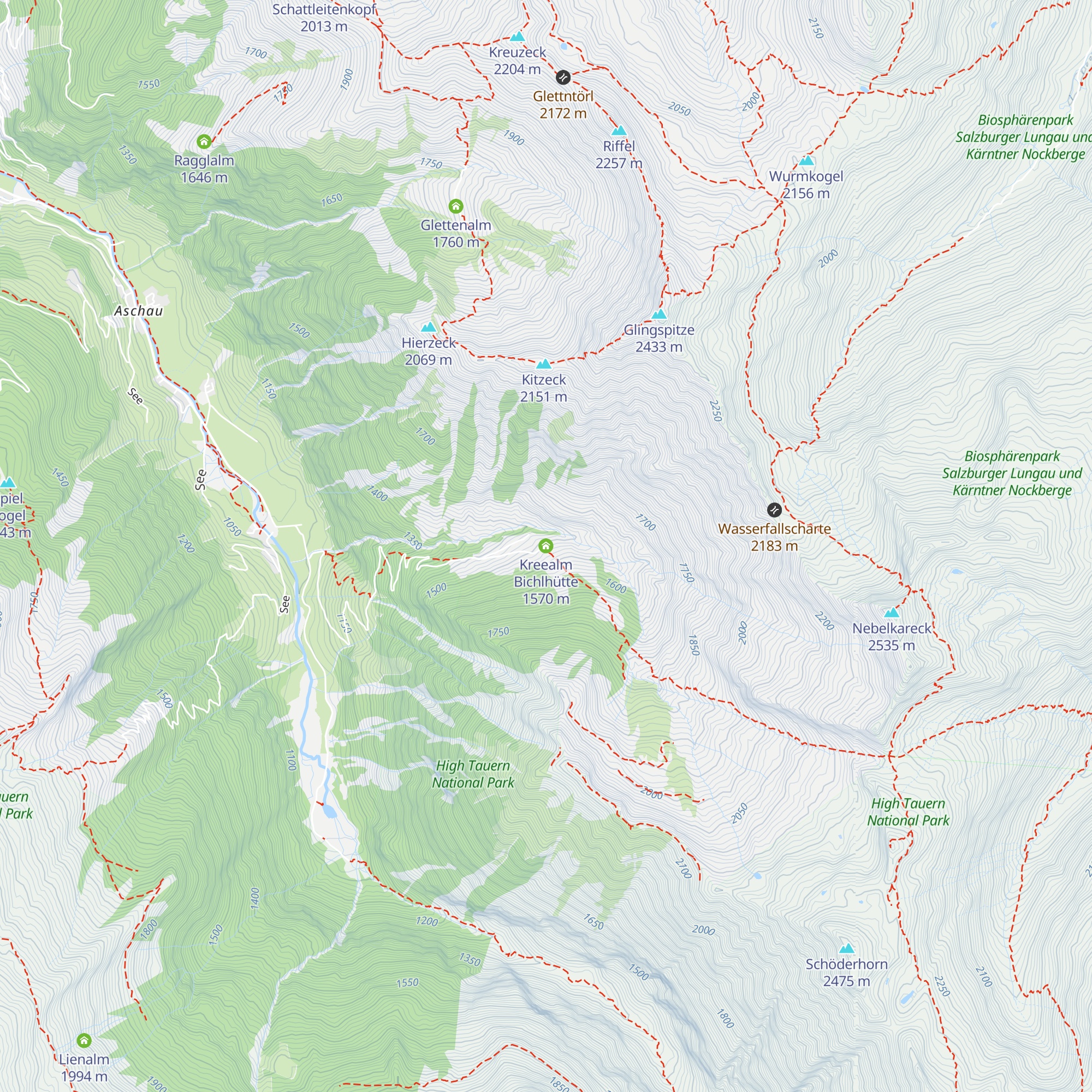 Kreealm Bichlhütte map