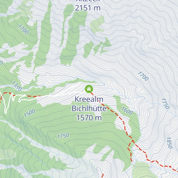 Map of Kreealm Bichlhütte