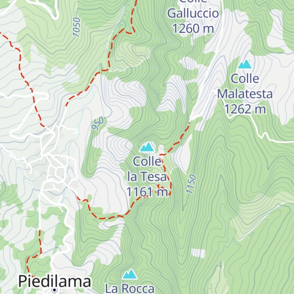 Map of Colle la Tesa