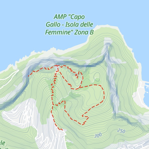 Map of Monte Gallo Semaforo