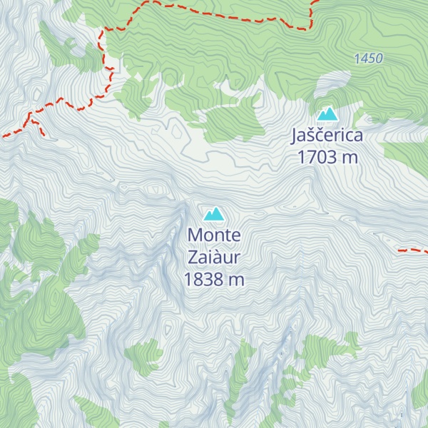 Map of Monte Zaiàur