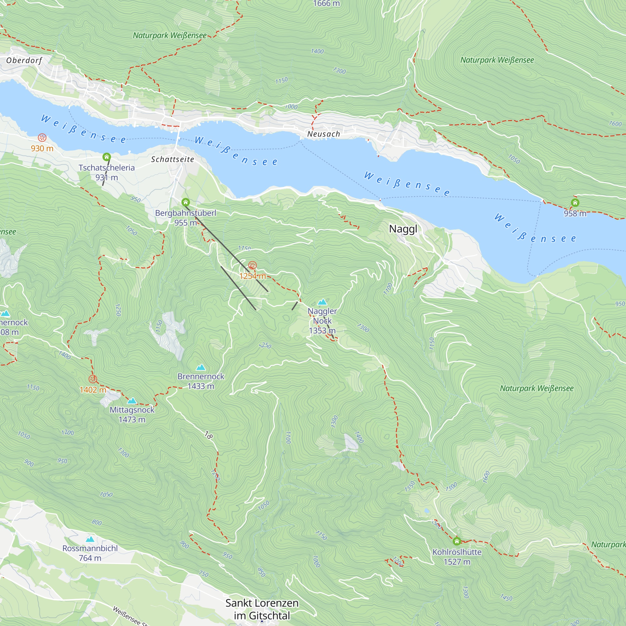 Naggler Alm map