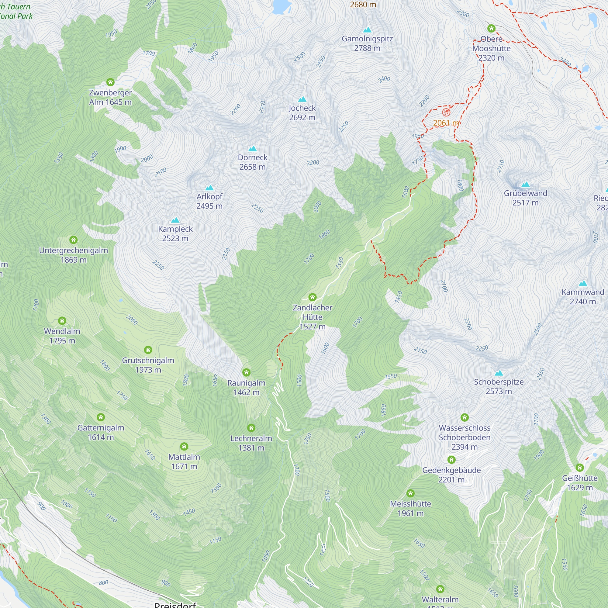 Riekenalm map