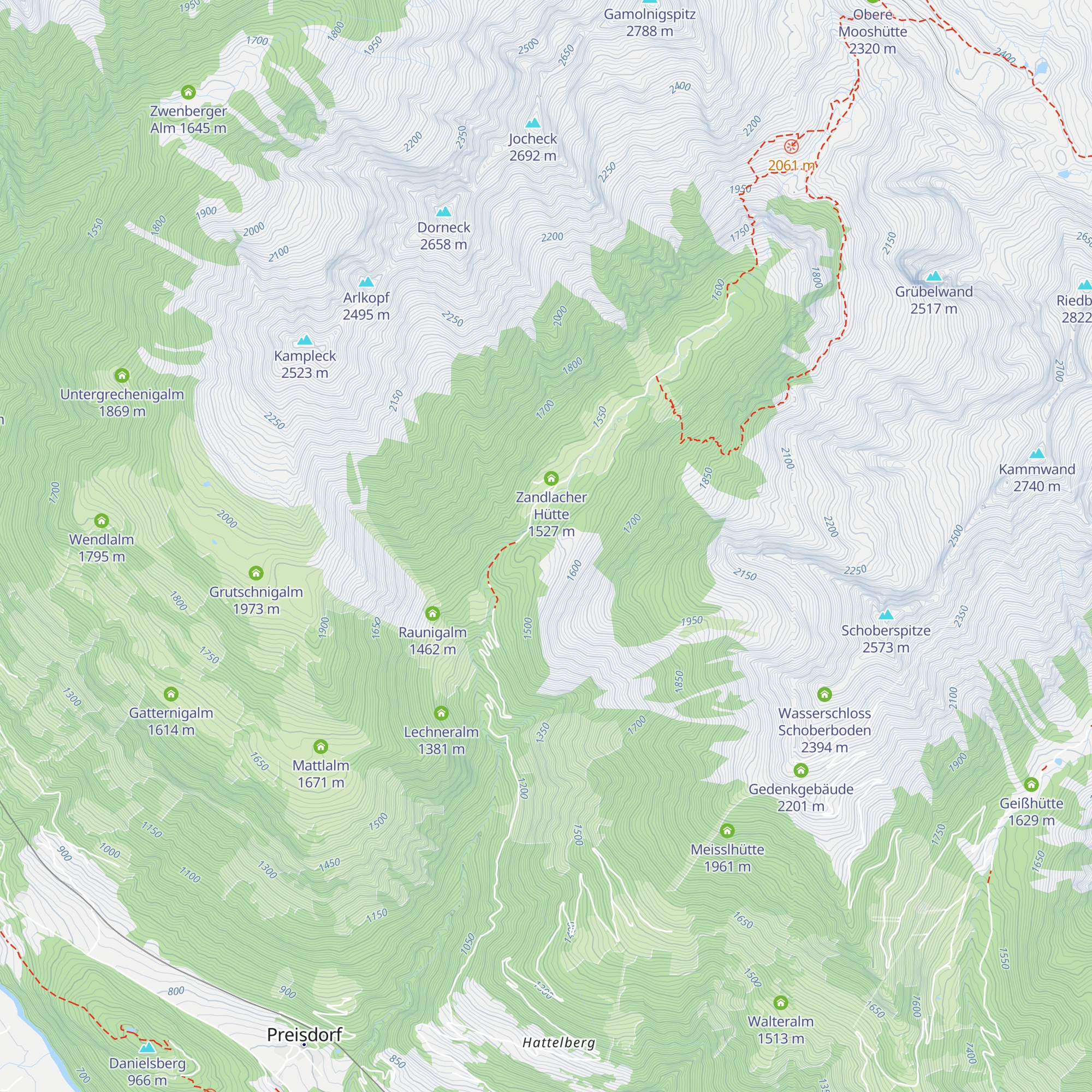 Michlkaralm map
