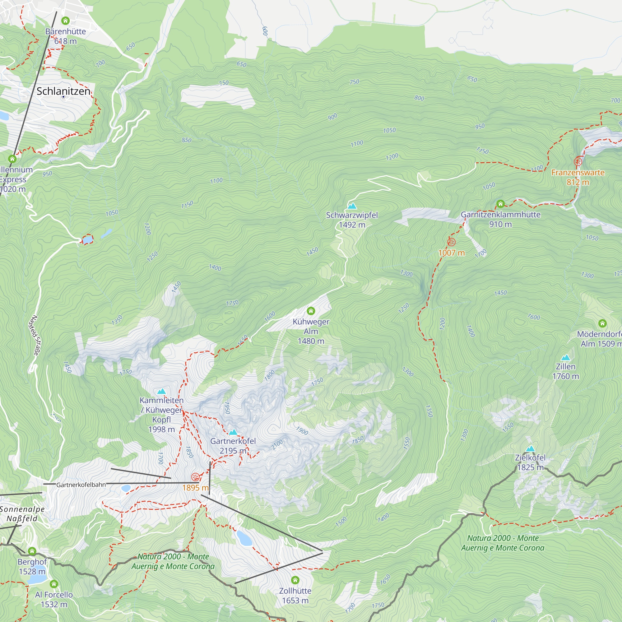 Kühweger Alm map