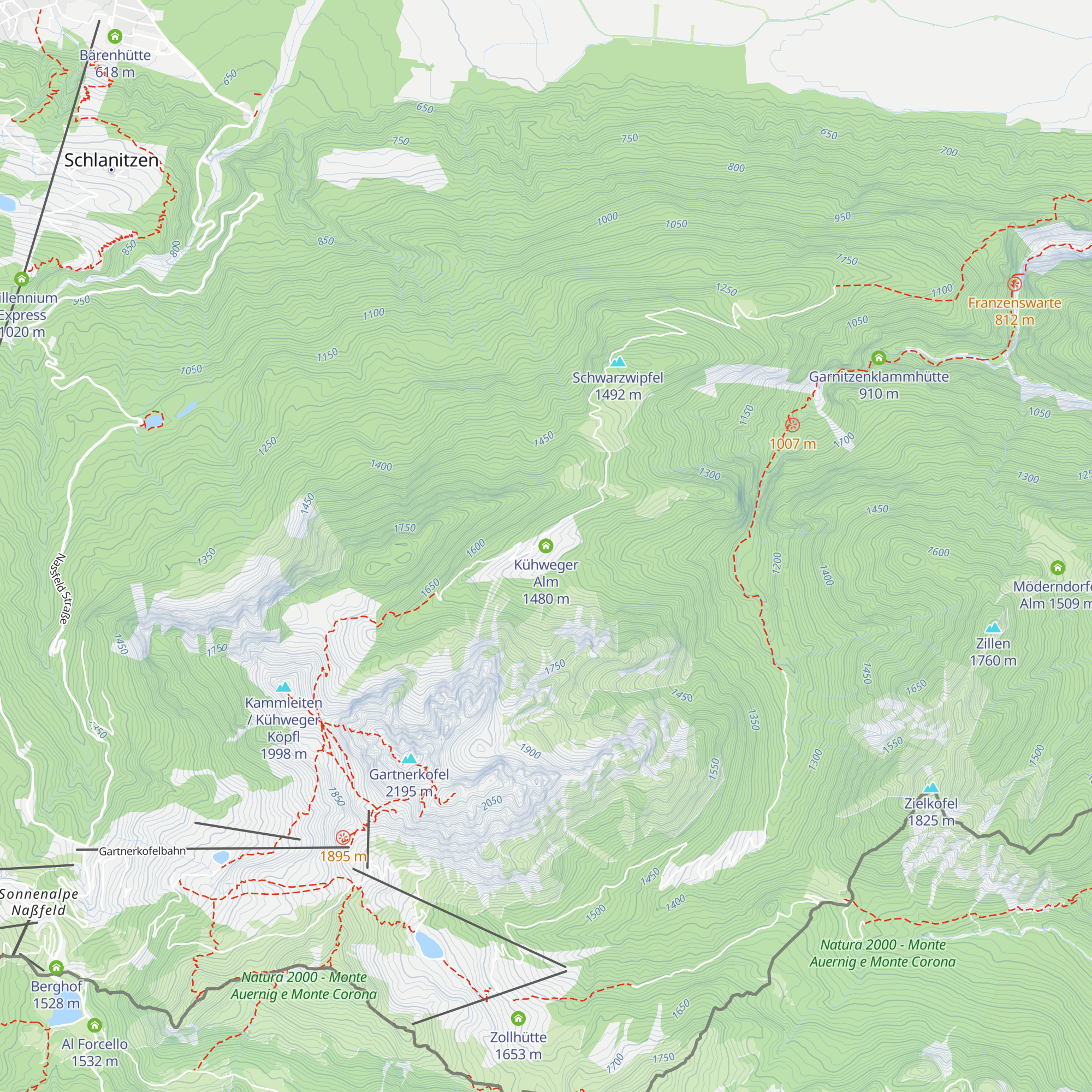 Kühweger Alm map