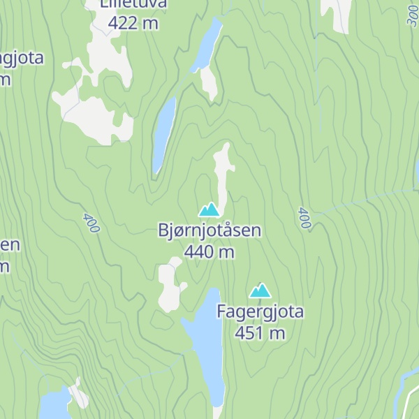 Map of Bjørnjotåsen