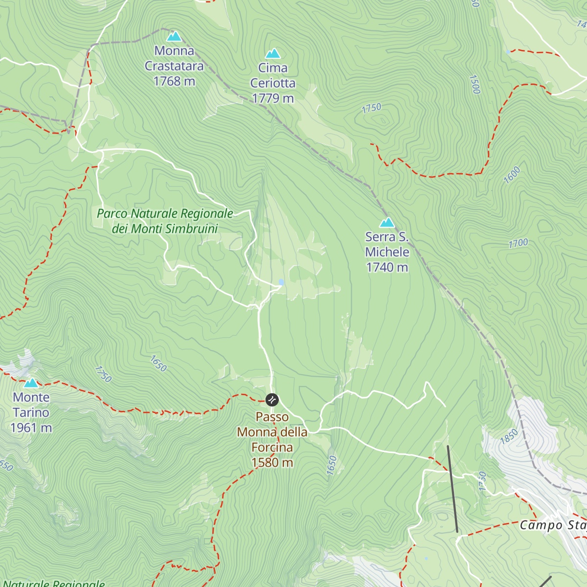 Rifugio Campo Ceraso map
