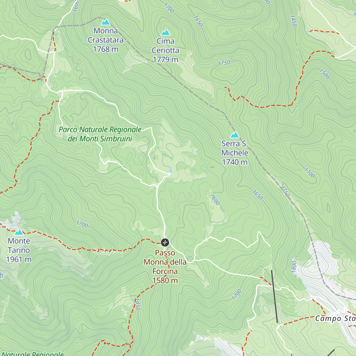 Rifugio Campo Ceraso map