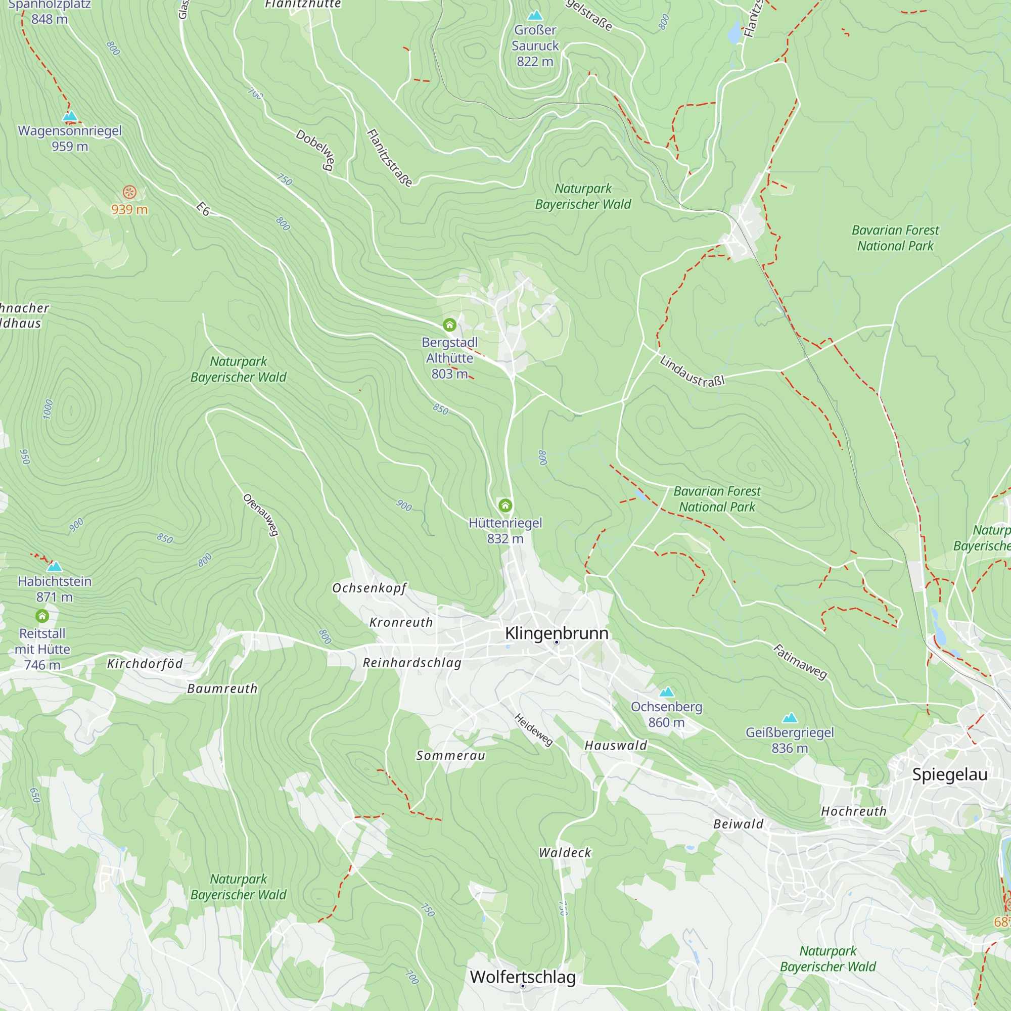 Hüttenriegel map