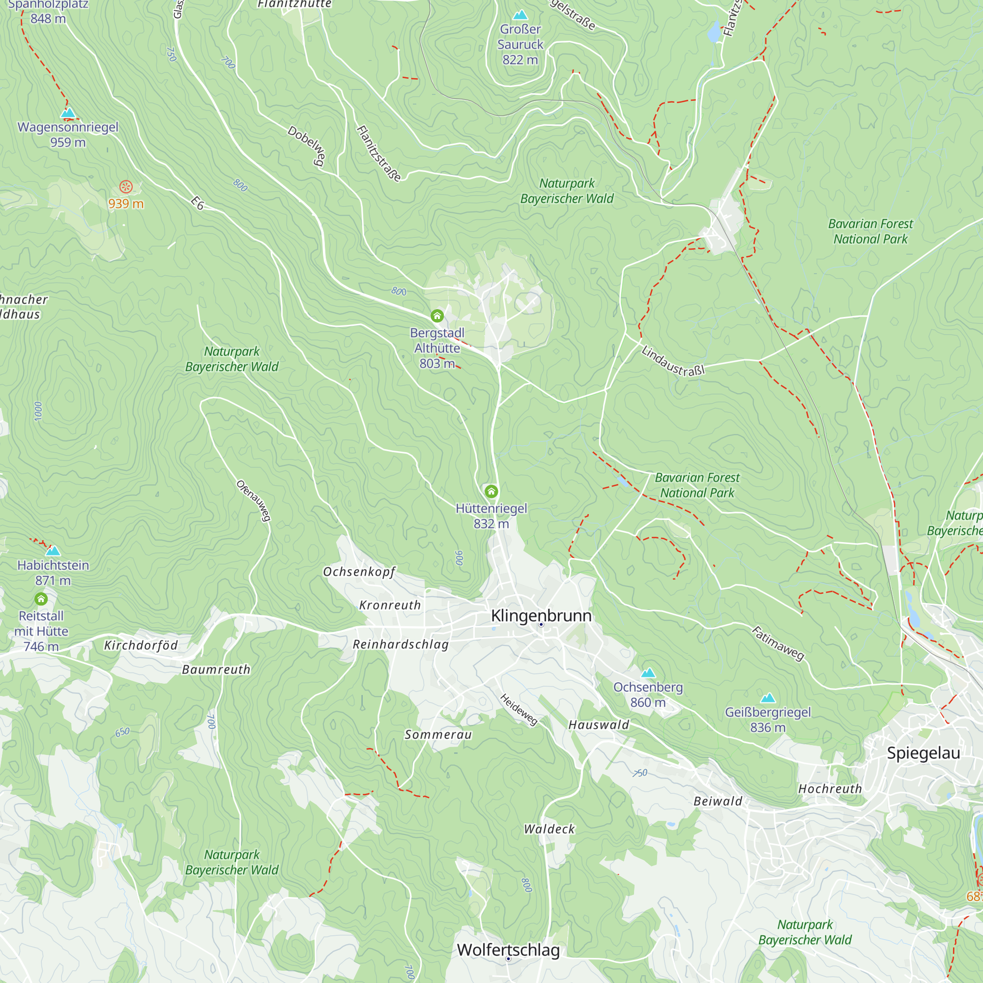 Hüttenriegel map