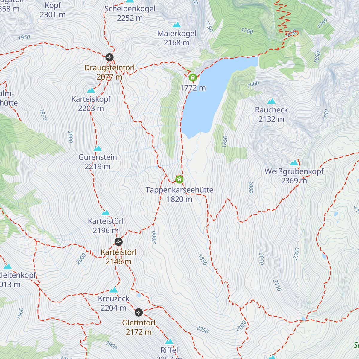 Tappenkarseehütte map