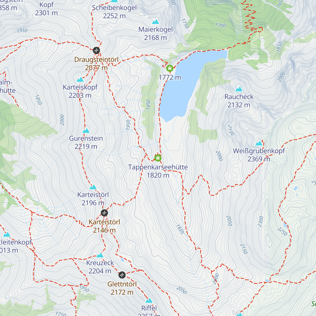 Tappenkarseehütte map