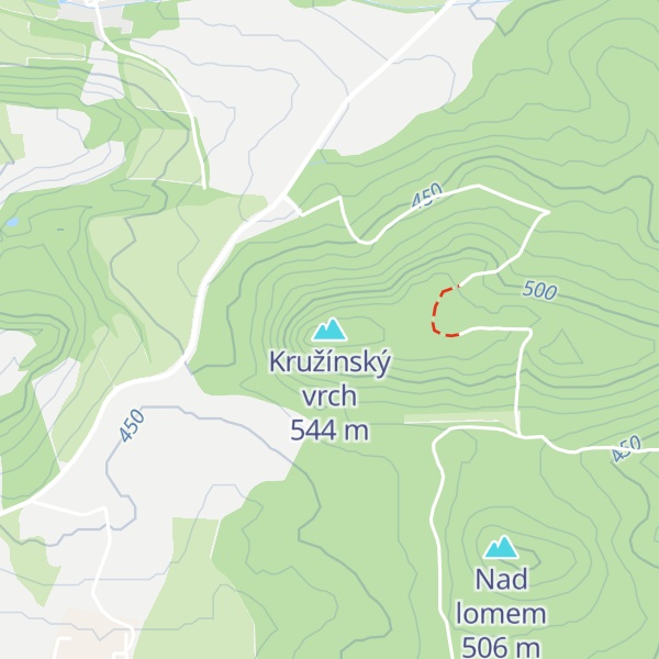 Map of Kružínský vrch