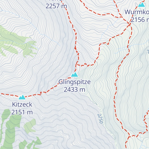 Map of Glingspitze