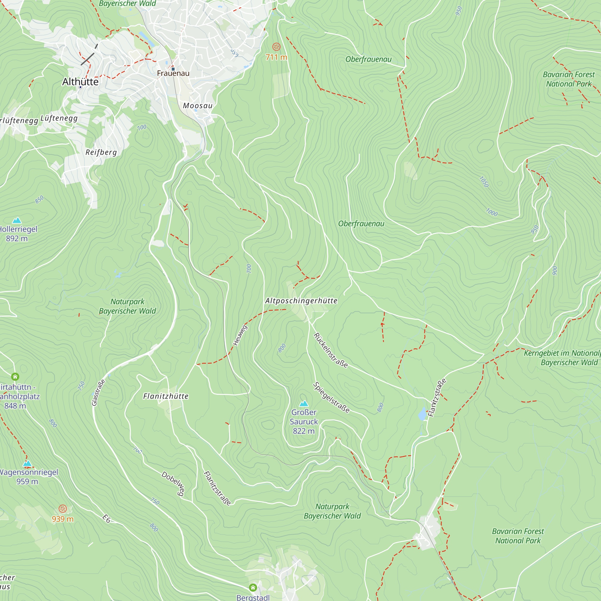 Altposchinger Hütte map