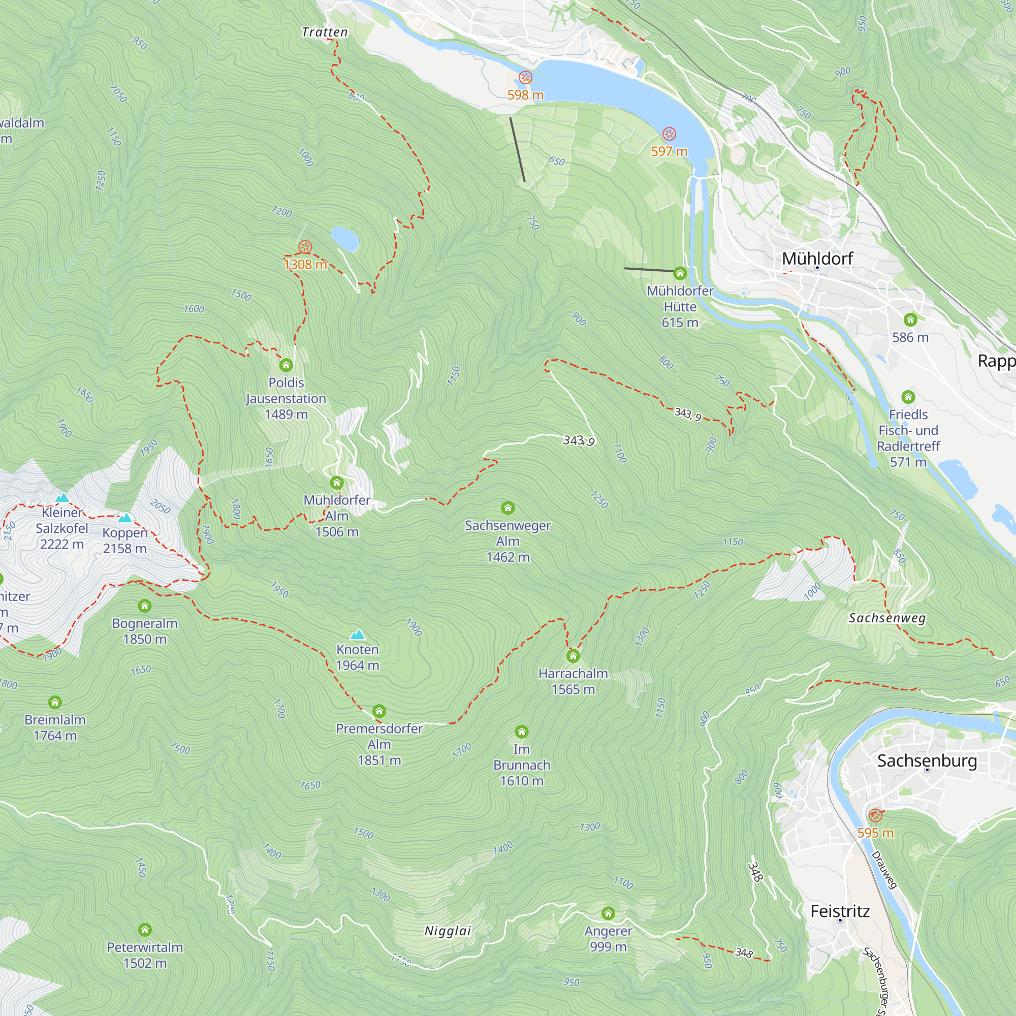 Sachsenweger Alm map