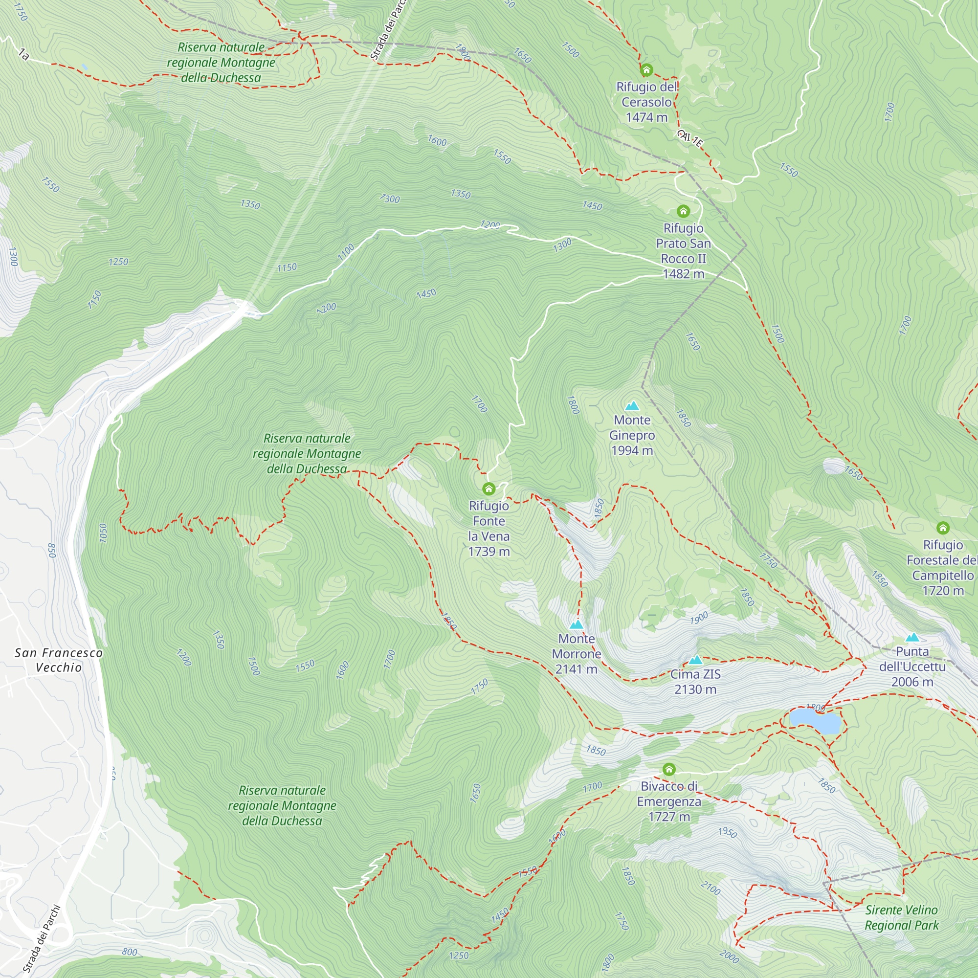 Rifugio Fonte la Vena map