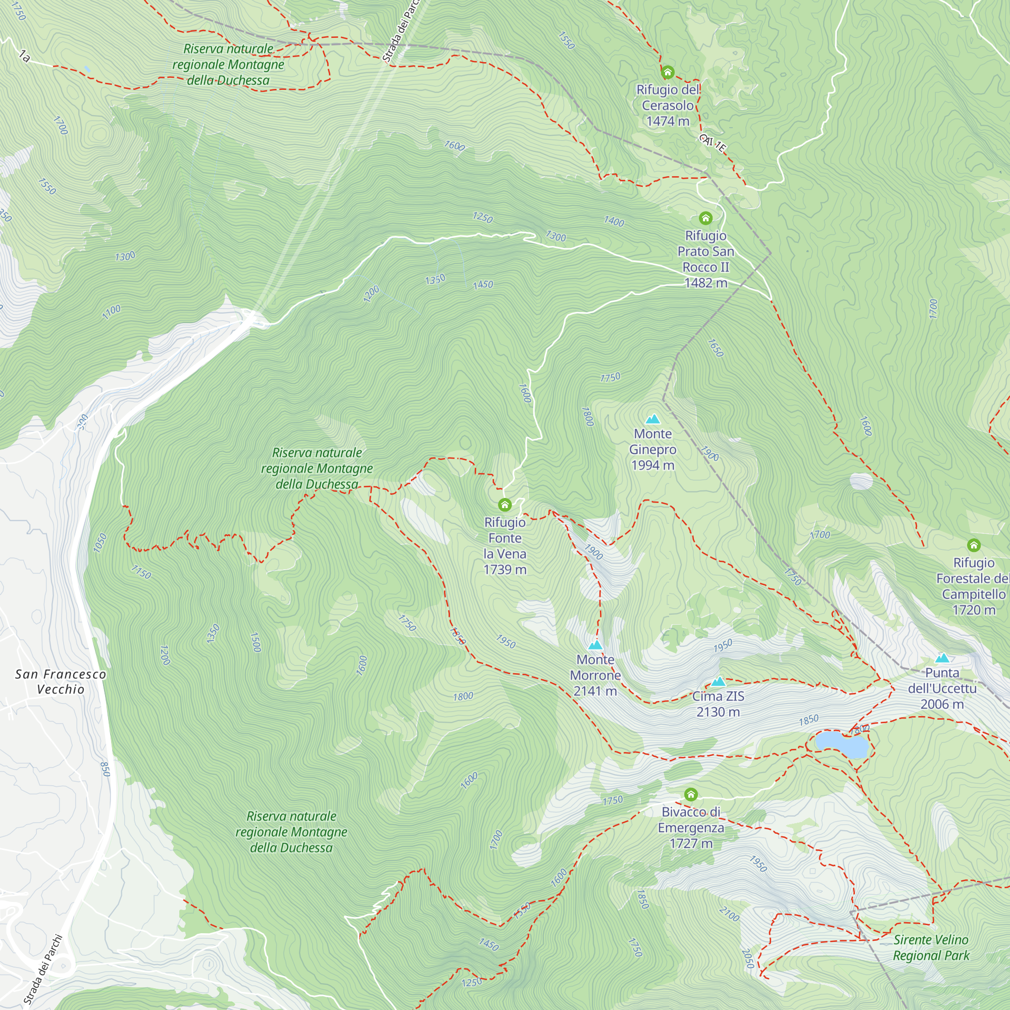 Rifugio Fonte la Vena map
