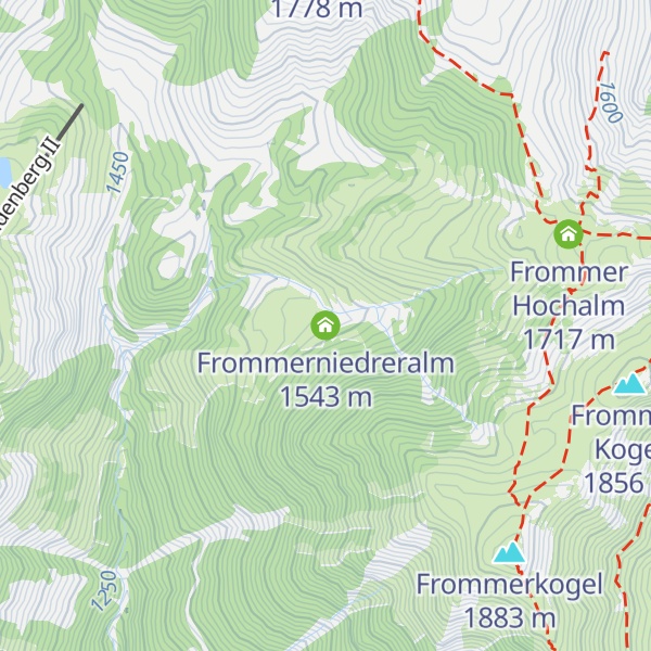 Map of Frommerniedreralm