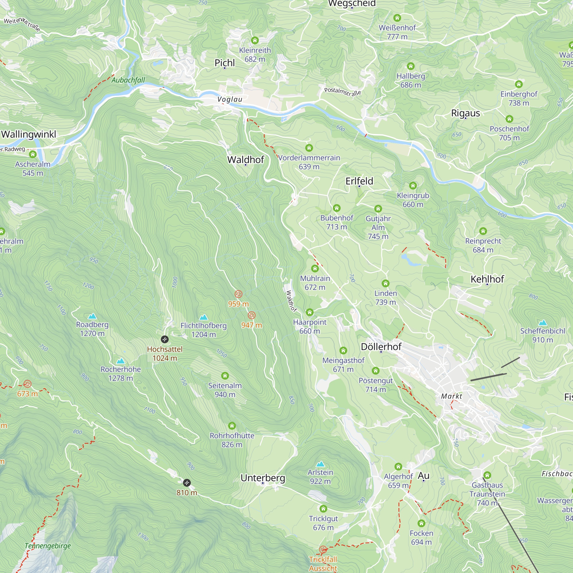 Waldhofhäusl map