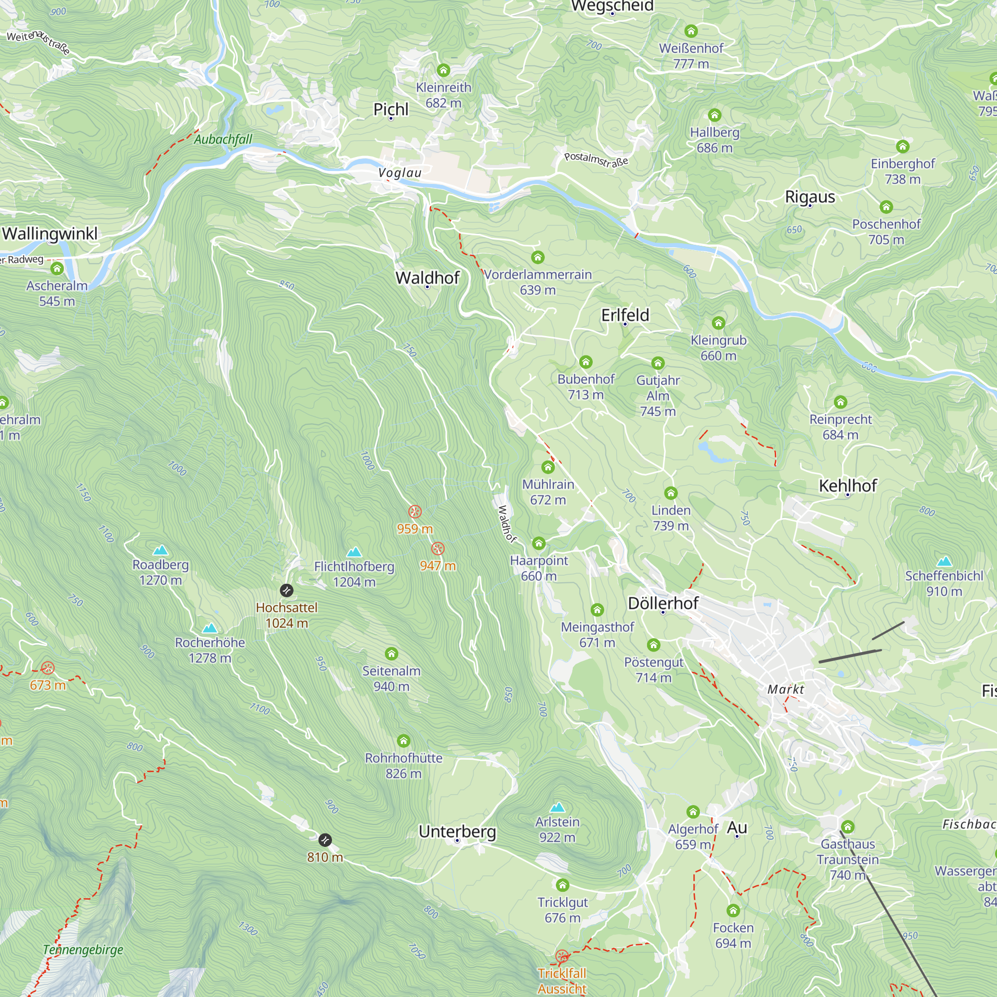 Waldhofhäusl map