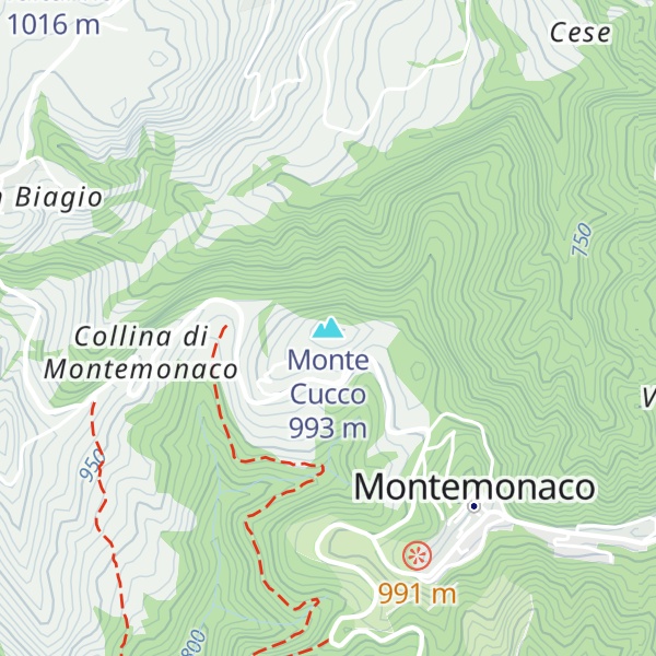 Map of Monte Cucco