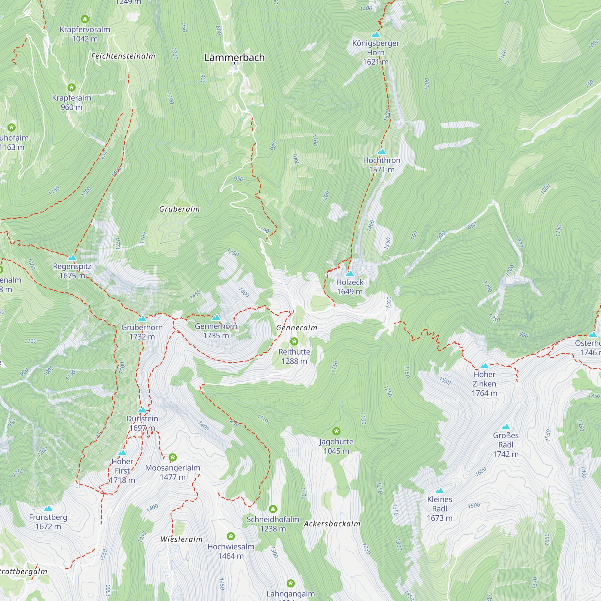Posch'nhütte map