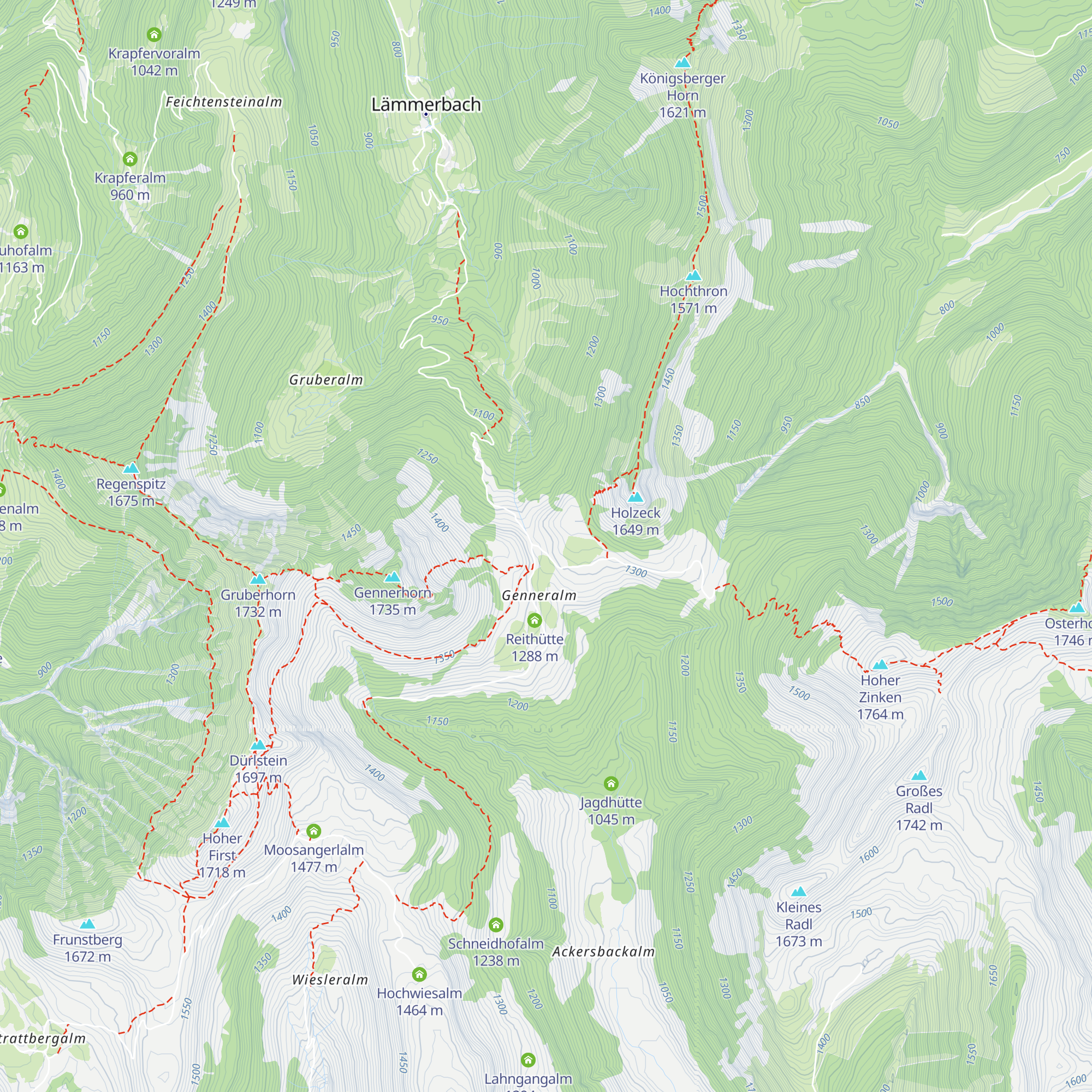 Posch'nhütte map