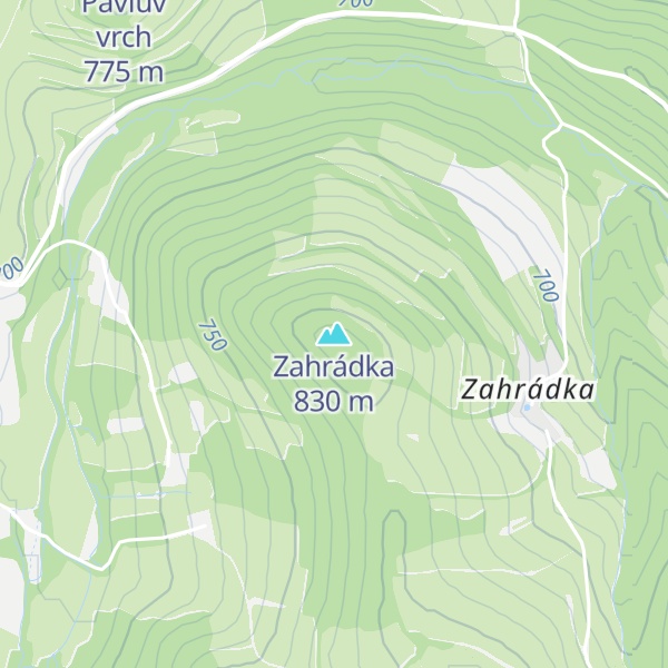 Map of Zahrádka