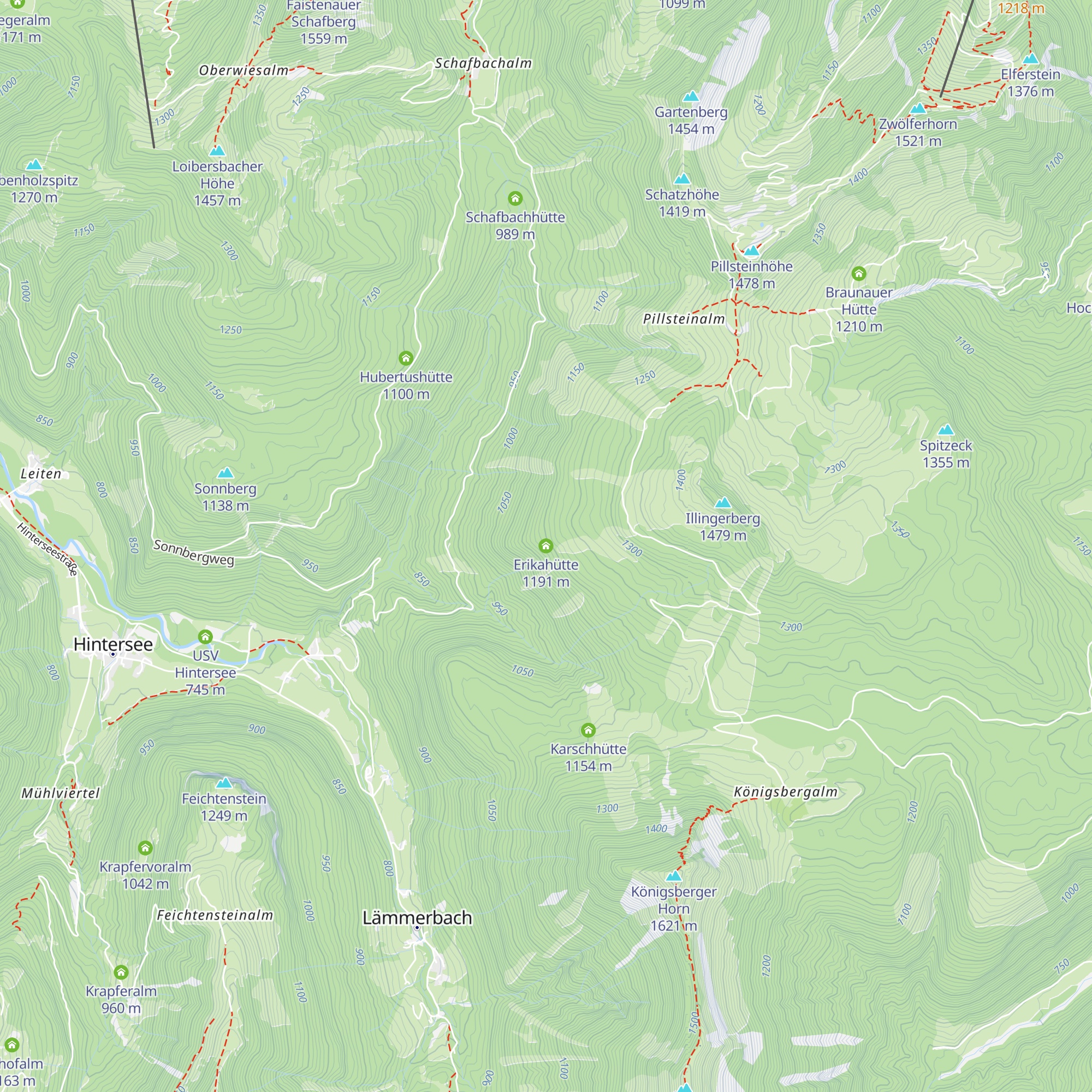 Erikahütte map