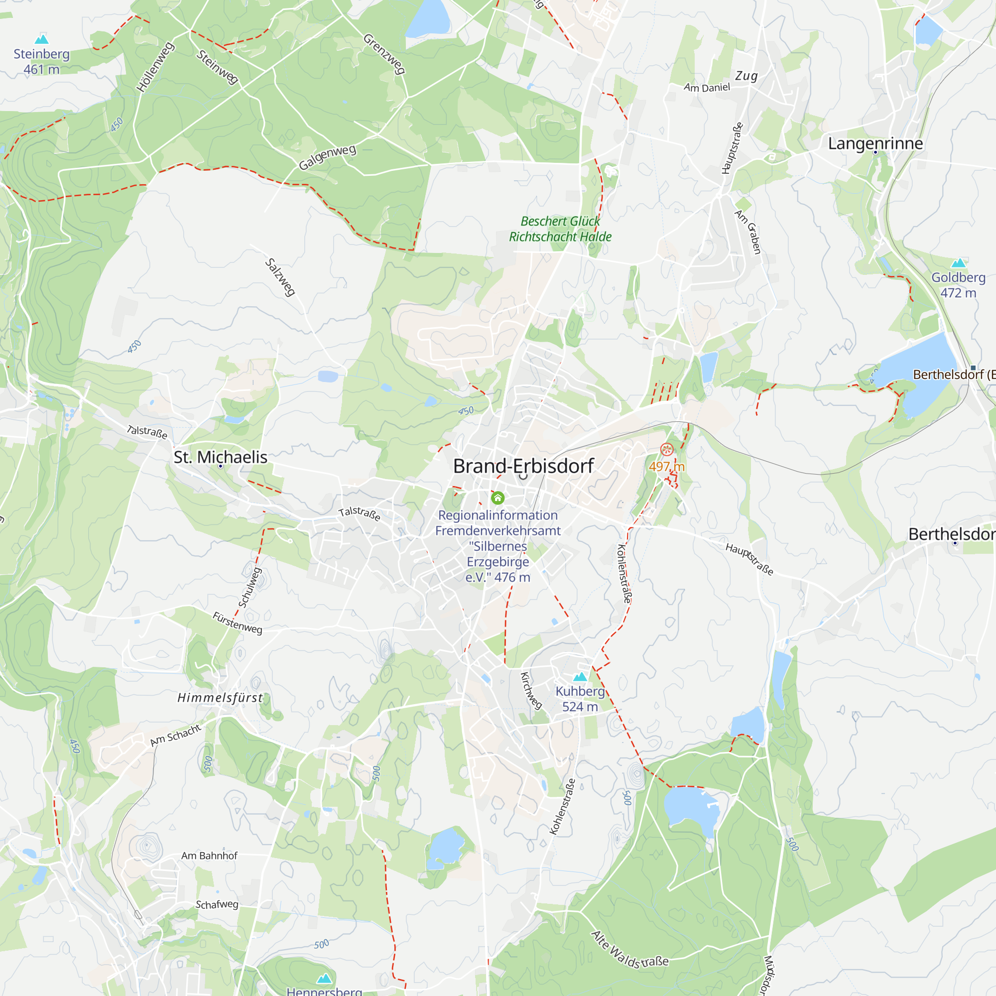 Regionalinformation Fremdenverkehrsamt "Silbernes Erzgebirge e.V." map