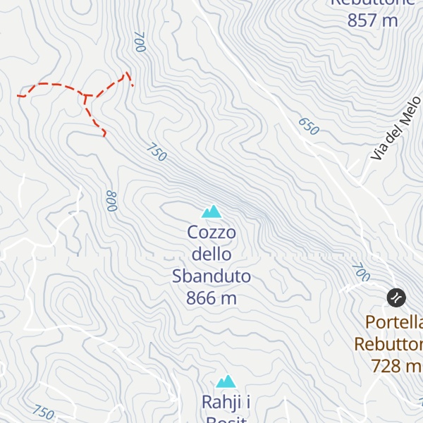 Map of Cozzo dello Sbanduto