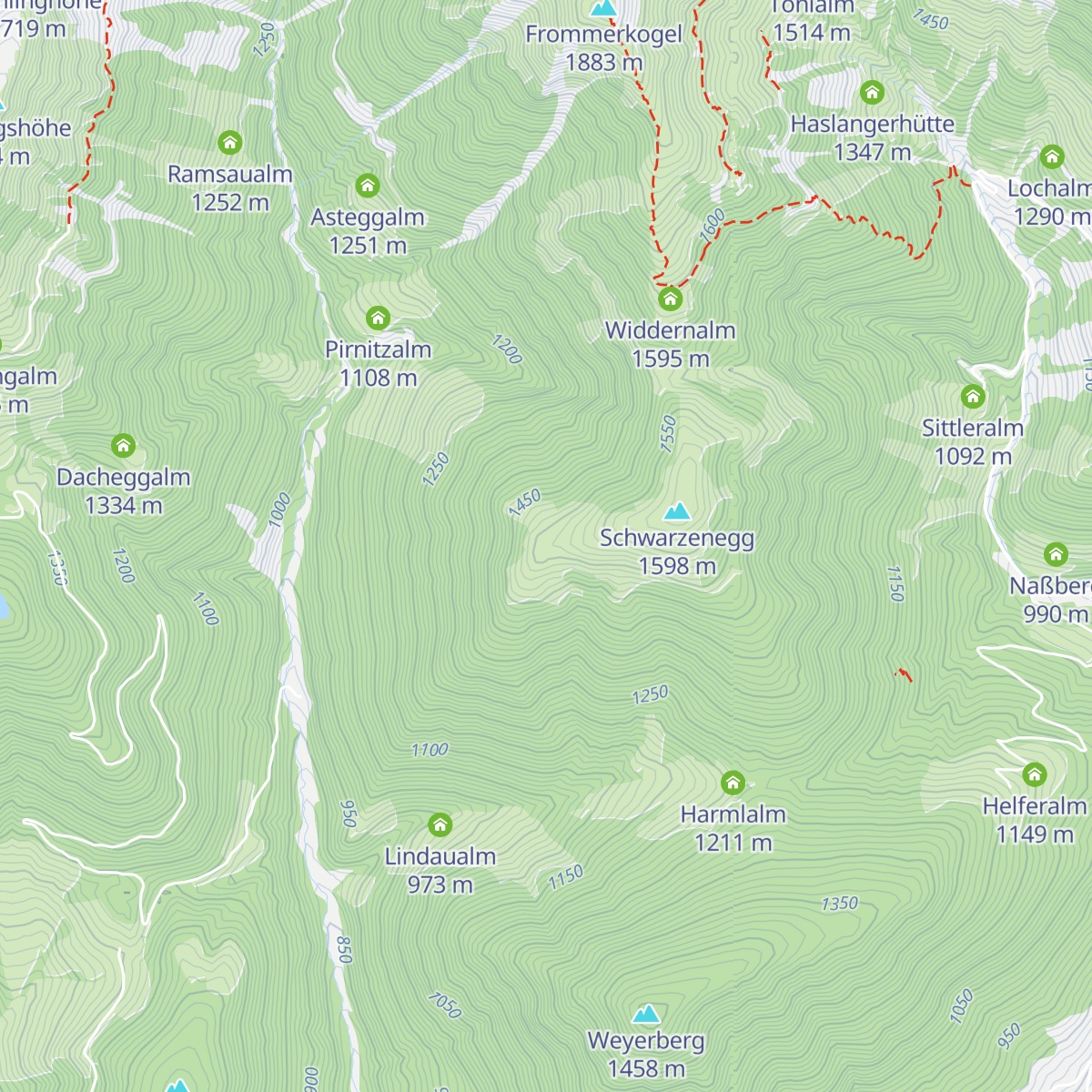 Schwarzeneggalm map