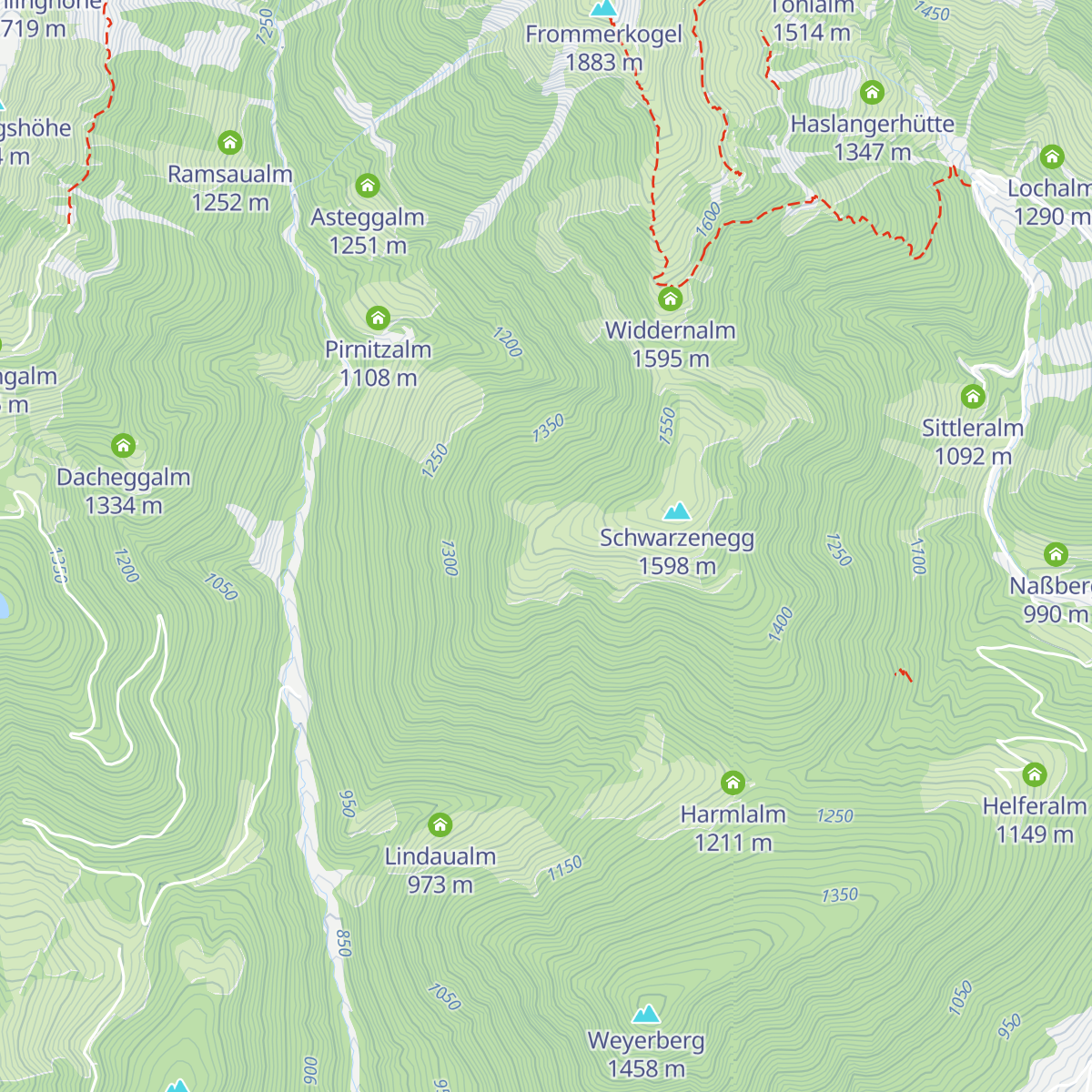 Schwarzeneggalm map